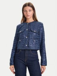 Guess Marynarka W5BN0C D0771 Granatowy Regular Fit. Niebieskie marynarki i żakiety damskie Guess, xxl, z aplikacjami, z syntetyku. Za 519.99 zł.