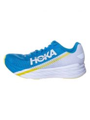 HOKA ONE ONE Buty "Rocket X" w kolorze niebiesko-białym do biegania rozmiar: 46 2/3. Białe obuwie sportowe damskie Hoka One One, z materiału, bez zapięcia, do biegania. Za 490.95 zł.
