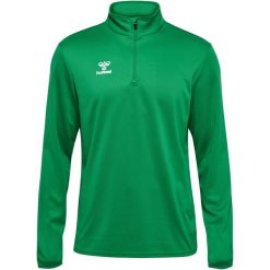 Bluza dresowa 1/2 zip Hummel Essential. Zielone bluzy damskie Hummel, bez wzorów, z dresówki, bez kaptura. Za 177.50 zł.