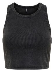 ONLY Top w kolorze czarnym rozmiar: XL. Czarne koszulki sportowe damskie Only, xl, bez wzorów, z bawełny, bez ramiączek. Za 52.79 zł.