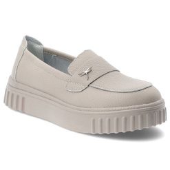 Półbuty damskie Vinceza, cholewka ze skóry naturalnej licowej wsuwany fason z ozdobnym elementem, beżowe, 93218. Brązowe półbuty damskie VINCEZA, bez wzorów, ze skóry, bez obcasa, bez zapięcia. Za 169.00 zł.