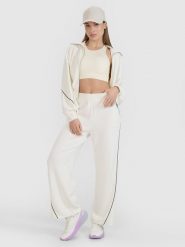 4F Spodnie dresowe z modalem damskie 4F x Anna Lewandowska - białe XL. Białe spodnie dresowe damskie 4F, bez wzorów, z dresówki. Za 149.99 zł.