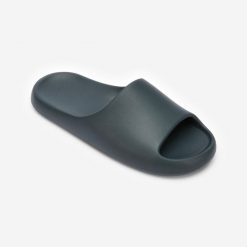 Klapki basenowe Nabaiji 500 Style. Zielone klapki damskie NABAIJI, bez wzorów, z materiału, bez obcasa, bez zapięcia. Za 59.99 zł.