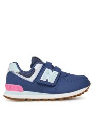 New Balance Sneakersy PV574NJ Granatowy. Niebieskie buty sportowe dziewczęce New Balance, ze skóry, bez zapięcia. Za 279.99 zł.