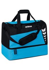 Torba sportowa z dolną przegrodą Erima Six Wings. Czarne torby sportowe Erima, bez wzorów, z poliesteru, duże. Za 119.99 zł.