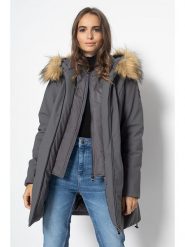 Northwood Płaszcz zimowy w kolorze szarym rozmiar: XL. Szare płaszcze damskie Northwood, na zimę, xl, bez wzorów, z puchu, bez kaptura. Za 319.96 zł.
