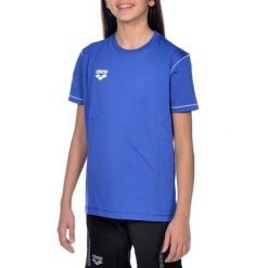 Koszulka Arena Team Line Ss Tee junior. Szare koszulki damskie Arena, bez wzorów, z bawełny, bez kołnierzyka, bez ramiączek. Za 35.99 zł.