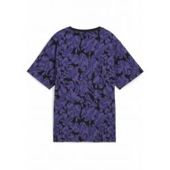 Damska koszulka ESS NATURE 2.0 Relaxed AOP PUMA Blue Crystal. Niebieskie bluzki damskie Puma, l, bez wzorów, z gumy, bez kołnierzyka, bez ramiączek. W wyprzedaży za 114.00 zł.