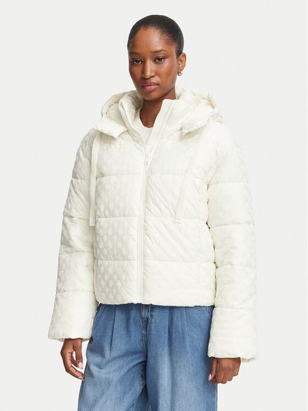 Guess Kurtka zimowa W6BL56 W4195 Kremowy Regular Fit. Białe kurtki damskie Guess, na zimę, xs, z aplikacjami, z syntetyku, bez kaptura. Za 758.99 zł.