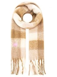 Zwillingsherz Szal "Fringes & Karo" w kolorze beżowo-kremowym - 235 x 40 cm rozmiar: onesize. Brązowe szaliki damskie Zwillingsherz, bez wzorów, z materiału. Za 91.95 zł.