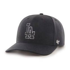 Czapka z daszkiem do baseballa Brand `47 Los Angeles Dodgers czarna. Czarne czapki z daszkiem damskie 47 Brand, bez wzorów. Za 139.00 zł.