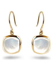 Les Petites Précieuses Pozłacane kolczyki z masą perłową rozmiar: onesize. Białe kolczyki damskie Les Petites Précieuses, z perłą, pozłacane, z zapięciem typu bigiel. Za 122.67 zł.