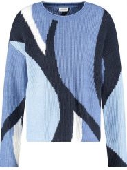 Gerry Weber Sweter w kolorze błękitno-granatowym rozmiar: 40. Niebieskie swetry klasyczne damskie Gerry Weber, bez kołnierzyka. Za 188.85 zł.