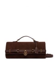 Tommy Hilfiger Torebka American Icon Clutch Suede AW0AW19515 Brązowy. Brązowe torebki klasyczne damskie Tommy Hilfiger, ze skóry, bez dodatków. Za 1,099.00 zł.