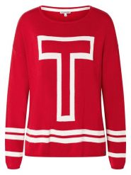 Timezone Sweter w kolorze czerwonym rozmiar: M. Czerwone swetry klasyczne damskie Timezone, m, z bawełny, bez kołnierzyka. Za 74.63 zł.