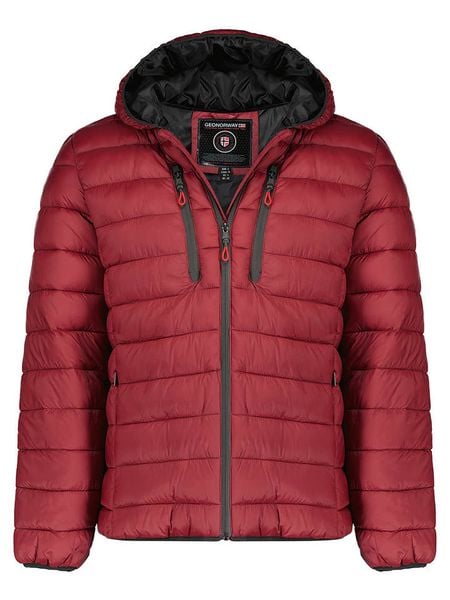 Geographical Norway Kurtka pikowana w kolorze czerwonym rozmiar: M. Czerwone kurtki damskie Geographical Norway, m, bez wzorów, bez kaptura. Za 148.96 zł.