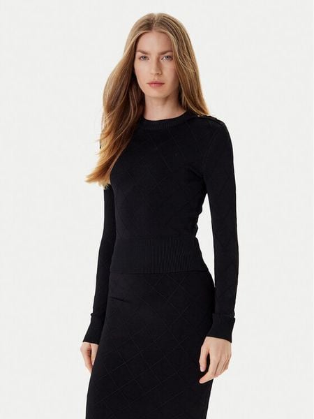 Marciano Guess Sweter 5YGR11 5036Z Czarny Regular Fit. Czarne swetry klasyczne damskie Marciano Guess, m, z wiskozy, bez kołnierzyka. Za 289.99 zł.