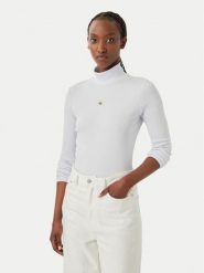 Calvin Klein Jeans Golf LV047D203G Fioletowy jasny Slim Fit. Fioletowe golfy damskie Calvin Klein Jeans, s, bez wzorów, z bawełny, bez ramiączek. Za 209.99 zł.