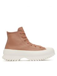 Converse Trampki Chuck Taylor All Star Lugged 2.0 A07129C Beżowy. Brązowe trampki damskie Converse, bez wzorów, ze skóry, bez zapięcia. Za 309.99 zł.