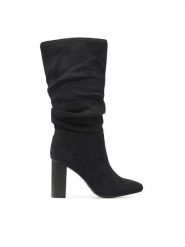 Jenny Fairy Kozaki LS5840-02 Czarny. Czarne kozaki damskie Jenny Fairy, z materiału, bez obcasa, na słupku, bez zapięcia. Za 229.99 zł.