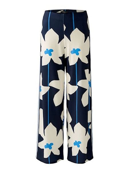 Oui Spodnie w kolorze granatowym rozmiar: 34. Niebieskie spodnie materiałowe damskie Oui, bez wzorów, z materiału. Za 260.99 zł.