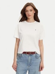 Tommy Hilfiger T-Shirt UW0UW05763 Biały Regular Fit. Białe t-shirty damskie Tommy Hilfiger, m, bez wzorów, z bawełny, bez kołnierzyka. Za 119.99 zł.