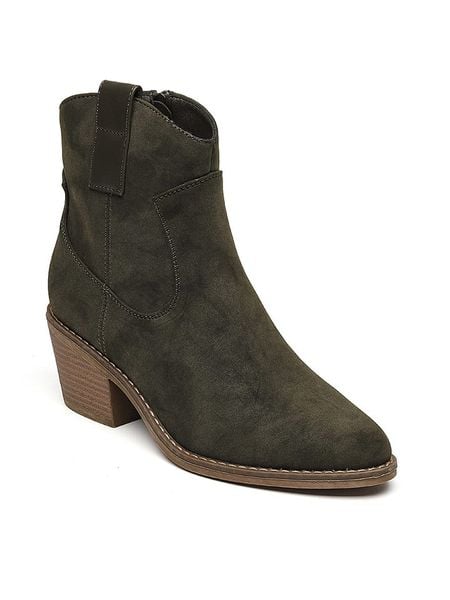 Sixth Sens Botki w kolorze zielonym rozmiar: 37. Zielone botki damskie Sixth Sens, eleganckie, bez obcasa, bez zapięcia. Za 153.34 zł.