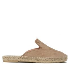Espadryle Manebi. Brązowe espadryle damskie Manebi, bez wzorów, bez obcasa. Za 379.99 zł.