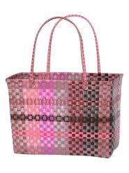 Overbeck and Friends Shopper bag "Colette" w kolorze jasnoróżowo-czerwonym - 43 x 28 x 23 cm rozmiar: onesize. Czerwone shopper bag Overbeck and Friends, bez wzorów, z materiału, na ramię, bez dodatków. Za 99.95 zł.