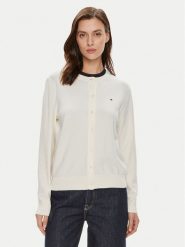 Tommy Hilfiger Kardigan WW0WW42370 Écru Regular Fit. Kardigany damskie Tommy Hilfiger, l, bez wzorów, z syntetyku. Za 529.99 zł.