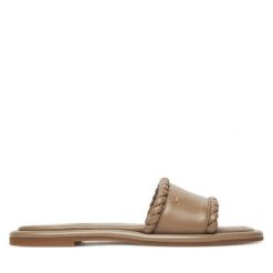 Klapki MICHAEL Michael Kors. Brązowe klapki damskie MICHAEL Michael Kors, bez wzorów, bez obcasa, bez zapięcia. Za 469.99 zł.