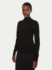 Morgan Sweter 242-MPRETTY Czarny Slim Fit. Czarne swetry klasyczne damskie Morgan, m, z syntetyku, bez kołnierzyka. Za 149.99 zł.