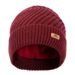 Damska Czapka Z Dzianiny Twisted Knitted Beanie. Czerwone czapki damskie Trespass, z aplikacjami, z dzianiny. Za 58.99 zł.