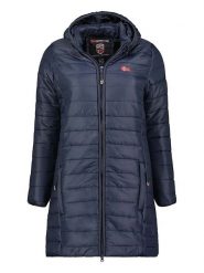 Geographical Norway Płaszcz pikowany "Atika" w kolorze granatowym rozmiar: XXL. Niebieskie płaszcze damskie Geographical Norway, xxl, z aplikacjami, bez kaptura. Za 158.10 zł.