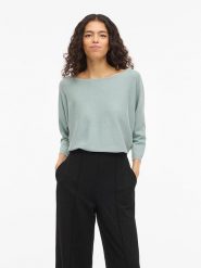 Vila Koszulka "Vimalu" w kolorze zielonym rozmiar: XL. Zielone bluzki damskie Vila, s, bez wzorów, z materiału, bez kołnierzyka, bez ramiączek. Za 66.16 zł.