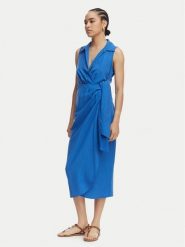 LOLA CASADEMUNT Sukienka codzienna LS2616132 Niebieski Regular Fit. Niebieskie sukienki damskie LOLA CASADEMUNT, bez wzorów, z lyocellu, bez ramiączek. Za 712.99 zł.