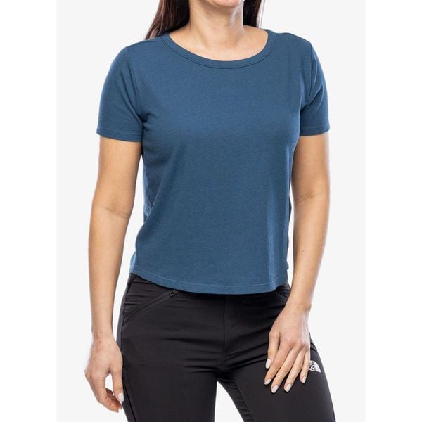 Koszulka bawełniana damska Royal Robbins Basecamp Boxy Tee. Niebieskie koszulki sportowe damskie ROYAL ROBBINS, bez wzorów, z bawełny, bez ramiączek. Za 177.99 zł.
