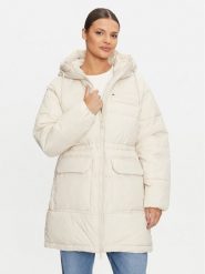 Tommy Jeans Płaszcz zimowy Vail DW0DW18842 Beżowy Regular Fit. Brązowe płaszcze damskie Tommy Jeans, na zimę, s, bez wzorów, z jeansu, bez kaptura. Za 1,199.00 zł.