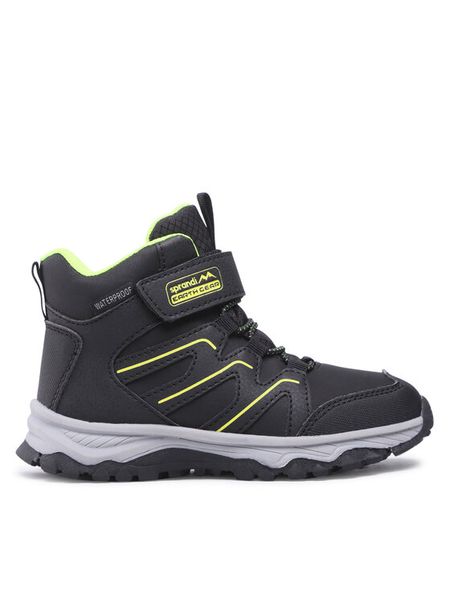 Sprandi Trapery CP23-6042(IV)CH Czarny. Czarne buty zimowe chłopięce Sprandi, ze skóry, bez zapięcia. Za 199.99 zł.