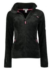 Geographical Norway Kurtka polarowa "Upaline" w kolorze czarnym rozmiar: M. Czarne kurtki damskie Geographical Norway, m, bez wzorów, z polaru, bez kaptura. Za 86.99 zł.