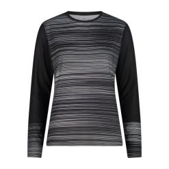 Koszulka damska turystyczna CMP 34N2086. Czarne koszulki damskie CMP, m, bez wzorów, bez kołnierzyka, bez ramiączek. Za 241.50 zł.