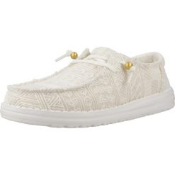 HeyDude Damskie Mokasyny Wendy Crochet Lace. Białe mokasyny damskie Hey dude, z materiału, bez obcasa. Za 359.00 zł.