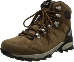 Buty trekkingowe damskie Jack Wolfskin Refugio Texapore Mid. Brązowe obuwie trekkingowe damskie Jack Wolfskin, z gumy, przed kolano, bez zapięcia. Za 572.05 zł.