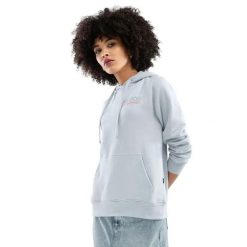 Bluza dresowa lifestyle z kapturem damska Rise-W. Niebieskie bluzy damskie SIROKO, m, bez wzorów, z bawełny, z kapturem. Za 78.00 zł.