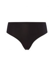 Mey Stringi z wysokim stanem Kobiety czarny jednolity, XL. Czarne stringi Mey, bez wzorów. Za 99.95 zł.