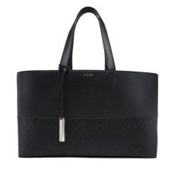 Torebka Calvin Klein. Czarne shopper bag Calvin Klein, bez wzorów, bez dodatków. Za 349.99 zł.