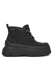 Buffalo Botki Olympia Chukka Warm 1622613 Czarny. Czarne botki damskie Buffalo, ze skóry, bez obcasa, na płaskiej podeszwie, bez zapięcia. Za 399.99 zł.