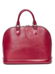 Louis Vuitton Skórzana torebka w kolorze jagodowym - 30 x 23 x 15 cm rozmiar: onesize. Czerwone torebki klasyczne damskie Louis Vuitton, z materiału, bez dodatków. Za 4,306.99 zł.