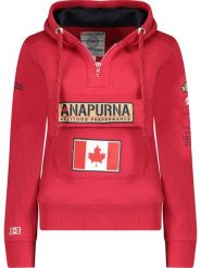 ANAPURNA Bluza "Gymana" w kolorze czerwonym rozmiar: M. Czerwone bluzy damskie ANAPURNA, m, z aplikacjami, z bawełny, bez kaptura. Za 127.35 zł.