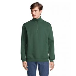 Bluza 1/4 z zamkiem na stójce Sol's Conrad. Zielone bluzy damskie SOL'S, l, bez wzorów, z bawełny, bez kaptura. Za 124.50 zł.